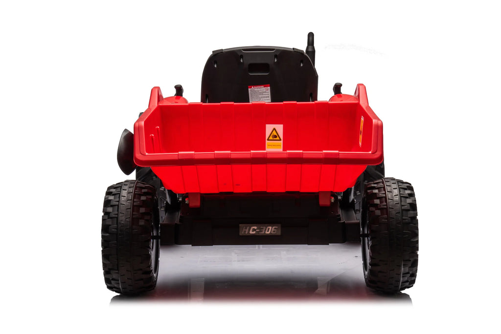 Traktor utánfutóval 24V - piros
