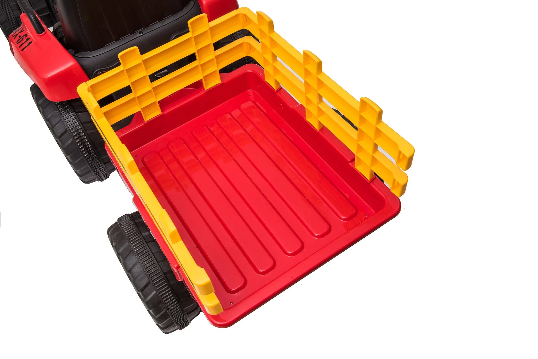 Elektromos gyermek traktor utánfutóval 12V - piros