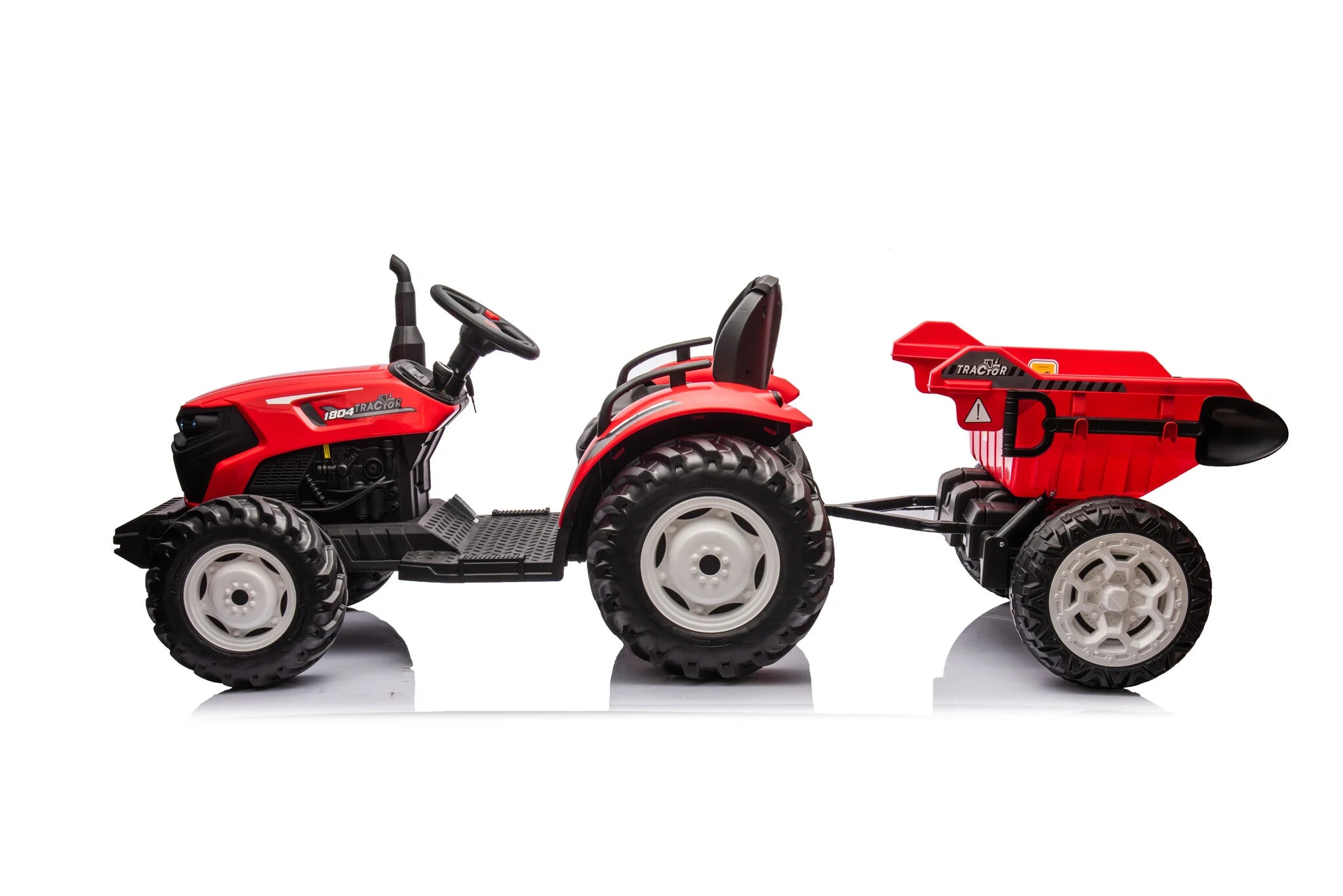 Traktor utánfutóval 24V - piros