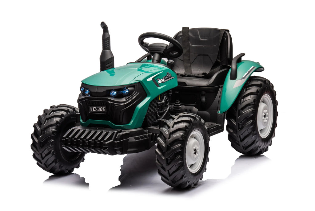 Traktor utánfutóval 24V - zöld