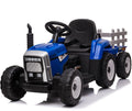 Traktor utánfutóval 12V - kék