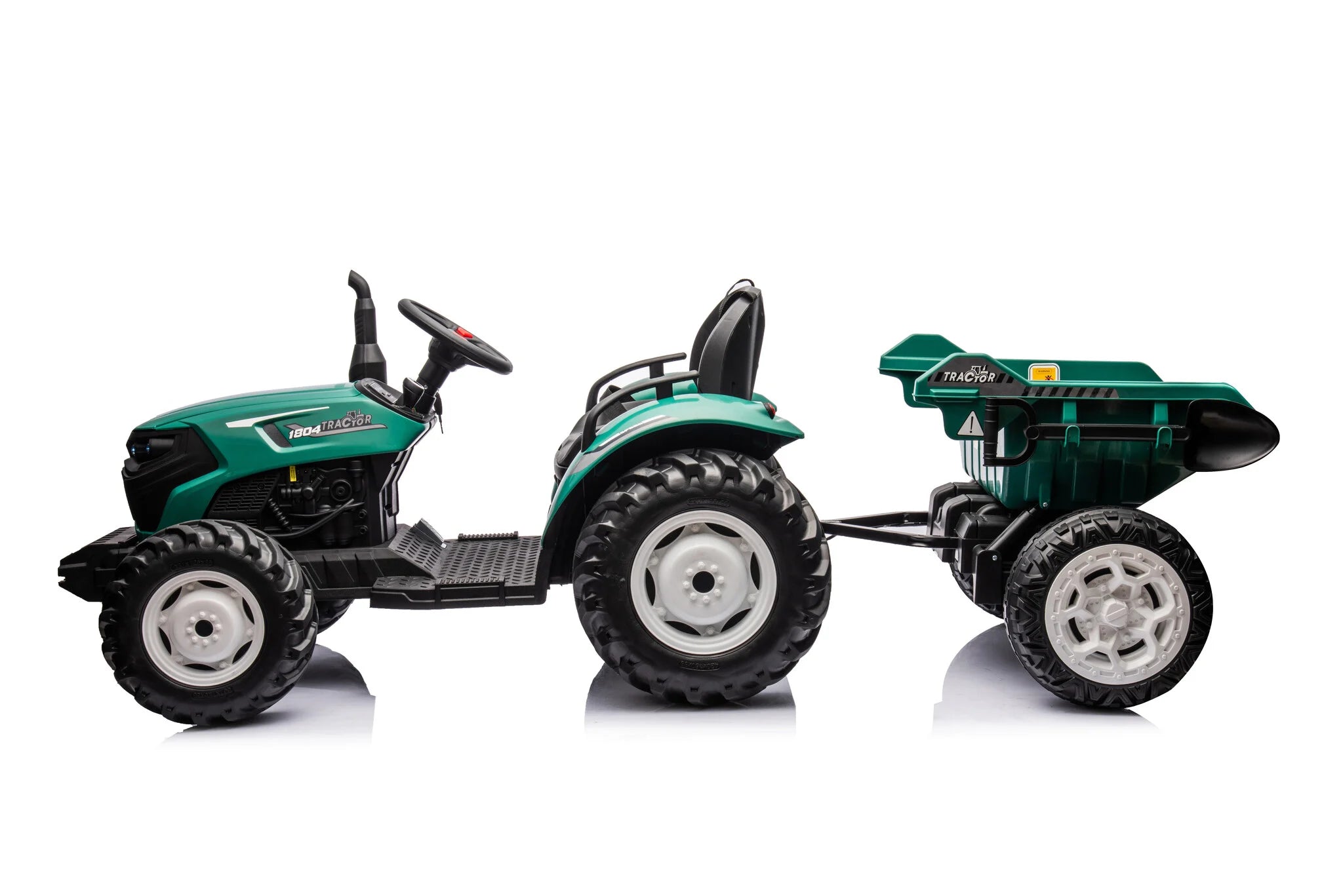 Traktor utánfutóval 24V - zöld