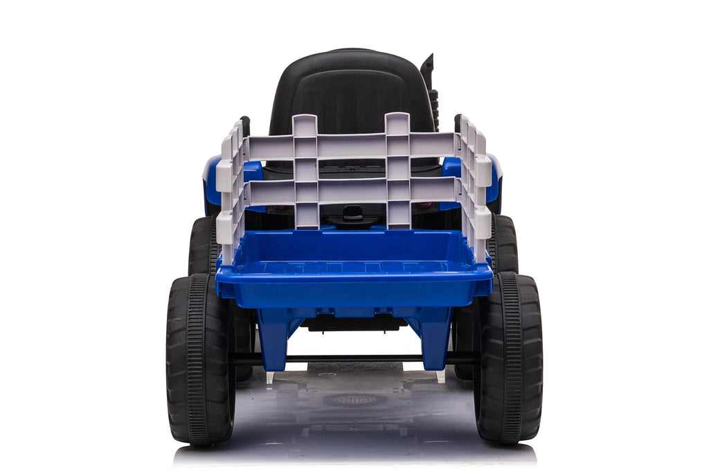 Elektromos gyermek traktor utánfutóval 12V - kék