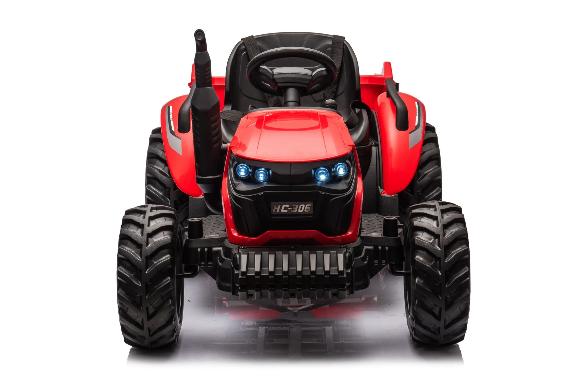 Traktor utánfutóval 24V - piros