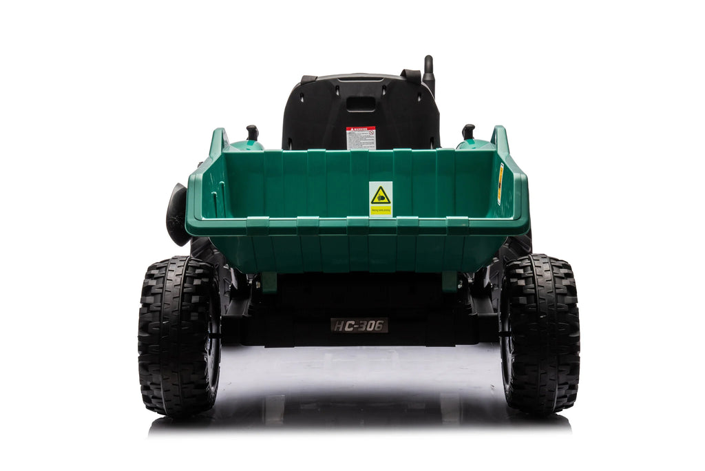 Traktor utánfutóval 24V - zöld