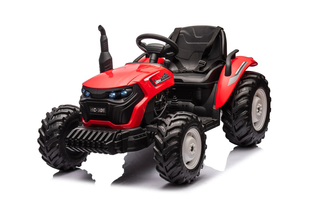 Traktor utánfutóval 24V - piros