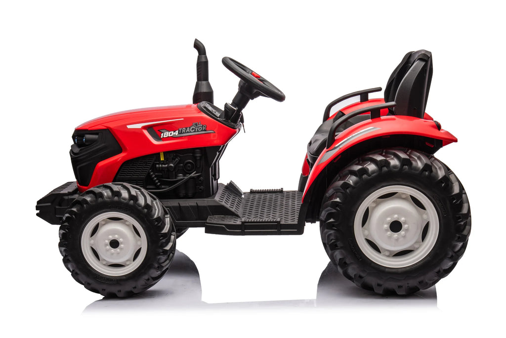 Traktor utánfutóval 24V - piros