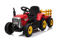 Traktor utánfutóval 12V - piros