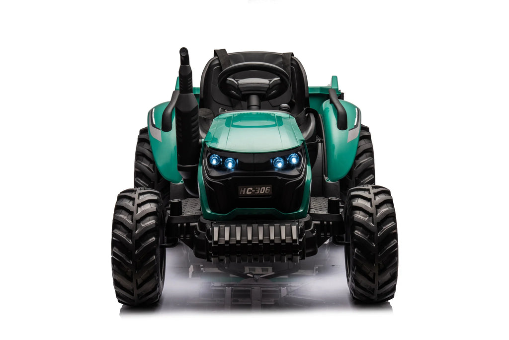 Traktor utánfutóval 24V - zöld