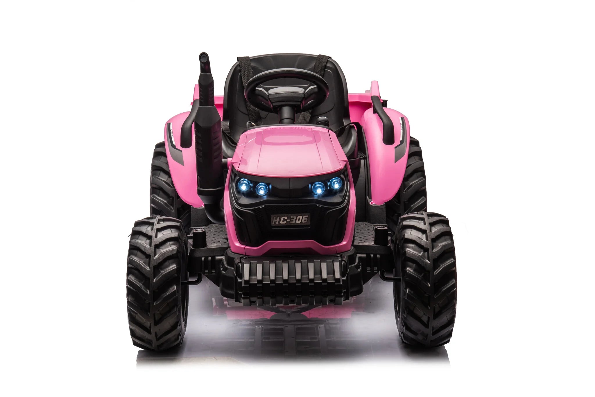Traktor utánfutóval 24V - rózsaszín