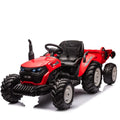 Traktor utánfutóval 24V - piros
